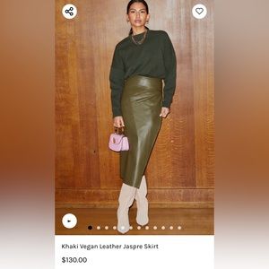 NWT- Never Fully Dressed Vegan Leather Jaspre Skirt